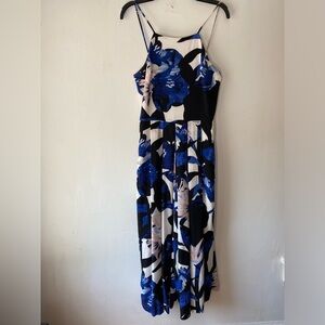 1.State Jumpsuit SZ 4 Wide Leg Adjustable‎ Straps Beach Jumper Vacation Travel